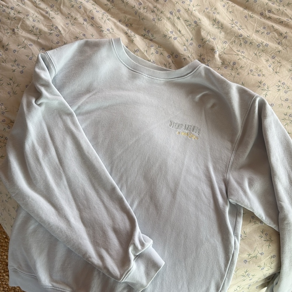 Djerf Avenue x Emi Jay Pop Up Light Blue Sweatshirt